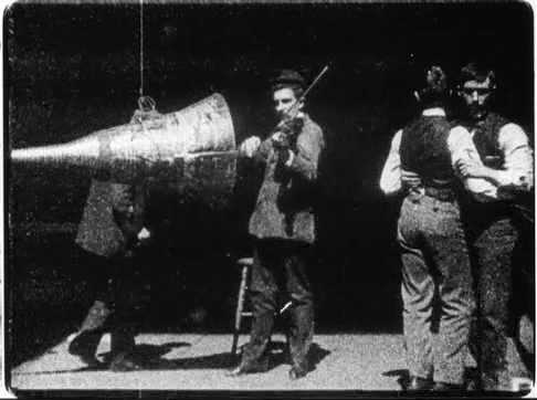 Scene from the movie “The Dickson Experimental Sound Film” (1895)
