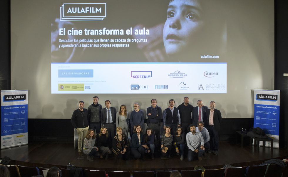 Presentation of Aulafilm at the Film Academy. 